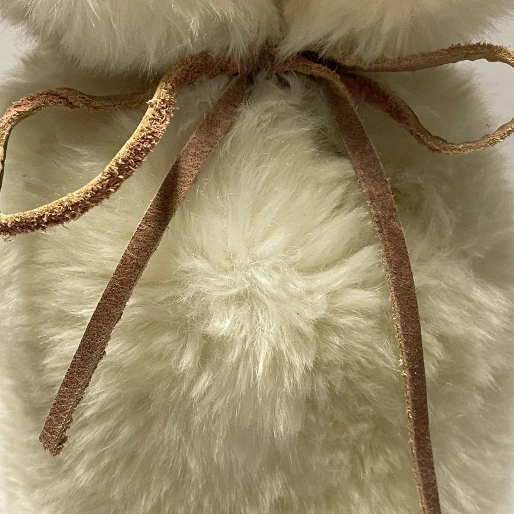 Restoration Hardware Faux Fur Wine Bottle Bag